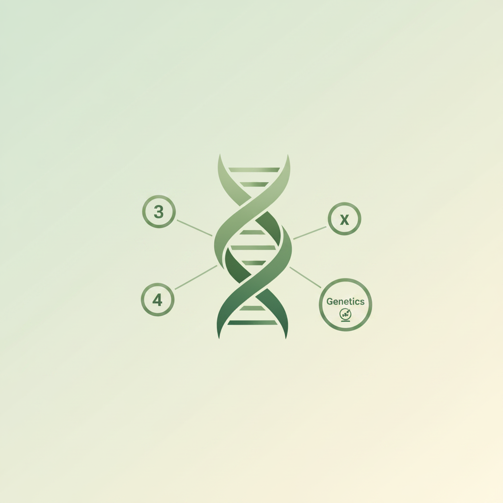 3x4 Genetics Icon with Gradient Background