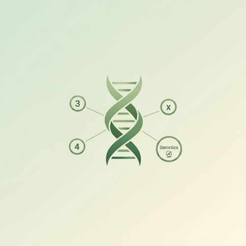 3x4 Genetics Icon with Gradient Background